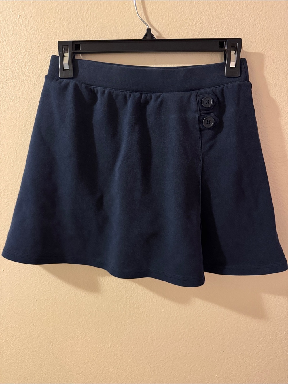 Cat & Jack Navy Skater Skort with Side Button Detail